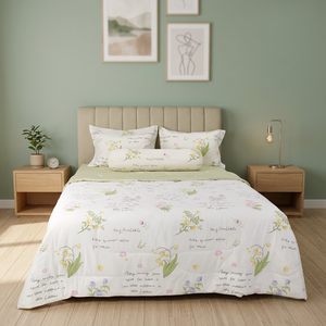 Wholesale Single Size Western Style Microfiber Duvet Cover Bedding Sheet Sets 4pcs Soft Coral Fleece Anti-Bacteria Floral - Product Image 3