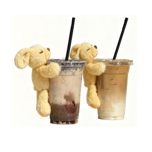 ตุ๊กตาหมีขนาดเล็กสำหรับแก้วกาแฟ ตุ๊กตาหมีเท็ดดี้แบบมีเวลโคร - Product Image 5