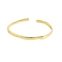 Bracelet jonc ajustable minimaliste indien de haute qualité pour femme, pour célèbre créateur de bijoux en laiton