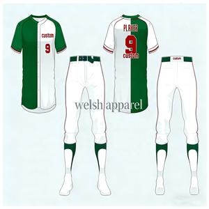 Conjuntos de Uniforme de Beisebol Personalizados com Logo da Equipe em Poliéster, Secagem Rápida, <span class=keywords><strong>Jersey</strong></span> de Beisebol Verde - Product Image 2