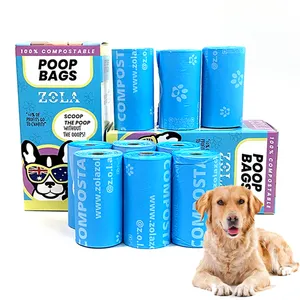 Benutzer definiertes Logo umwelt freundliche biologisch abbaubare Pet Poo Tasche umwelt freundliche kompost ierbare Pe Kunststoff Doggy Dog Poo Poop Abfall beutel Poop Bag