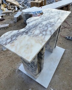 YUSHI Modern Design Hot Sales Calacatta Viola Natural Marble Console <strong>Table</strong> for Home Hotel Interior Decoration - Product Image 3