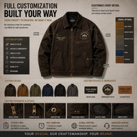Blouson de travail pour homme en sergé de coton personnalisé, style universitaire, haute capacité de production, brodé, décontracté, manteau universitaire, OEM