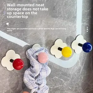 Home Use Seamless Door Back Adhesive Hook No Punching Strong Load Bearing Bathroom <b>Wall</b> Hanging <b>Clothes</b> Hook - Product Image 4