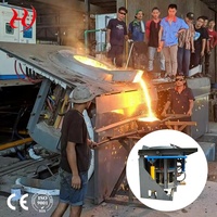 Produsen Tungku Listrik Induksi Harga 50kg 100kg 200kg 1T 2T 5T Peleburan Baja dan Tembaga Dilengkapi Sistem Pendingin