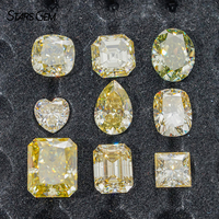 Moissanite jaune fantaisie Starsgem, de 1,0 ct à 10 ct, prix par carat, pierre en vrac pour la fabrication de bijoux