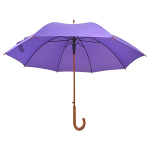 Luxury Modern Sunny Kinte Wooden <b>Frame</b> Manual Windproof Straight Umbrella <b>Large</b> Purple Guangzhou 23inch 103cm Back to School - Product Image 1