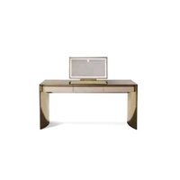 Italienisches Luxusbett aus Mattiertem Rindsleder, Doppelbett mit Naturstein-Verzierung, Breitbild-Villa-Hochzeitsbett nach Maß