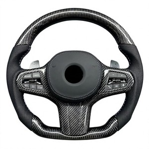 Volant en cuir Nappa de qualité supérieure avec fibre de carbone, style OEM pour BM/W G20 <span class=keywords><strong>330e</strong></span> G30 530e 2019-2024, modèles hybrides - Product Image 4