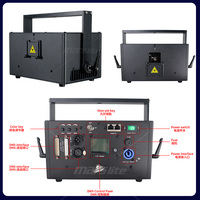 Proyector Láser 3D ILDA de 1W 3W 5W 10W para Espectáculo Láser Luz Láser de Animación a Todo Color para Fiesta Discoteca Escenario DJ para Club Nocturno