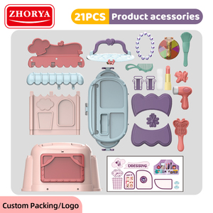 Zhorya — ensemble de MINI jouets de maquillage, belle princesse, <span class=keywords><strong>coiffeuse</strong></span> et <span class=keywords><strong>valise</strong></span>, cadeau pour filles, 2 en 1 - Product Image 5