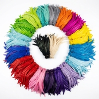 100 Plumes de Coq Couleurs Assorties pour Artisanat DIY, Costumes de Carnaval, Coiffes et Décoration de Robes de Fête