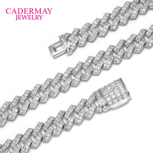 Hip Hop Necklace 10/12/14/16/20mm Moissanite S925 Silver Cuban Chain Trendy Everyday Wear - Product Image 4