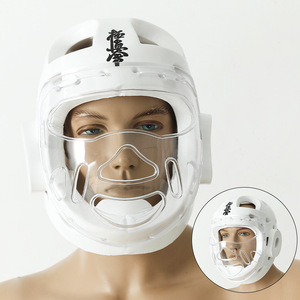 Kyokushin Karate <b>Helmet</b> With Detachable Face Shield For Adults And Children Training And Fighting Protection - Product Image 4