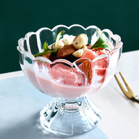 Contenants à glace en forme de pétale au design délicat, coupes à dessert pour jus et salades, bols à glace