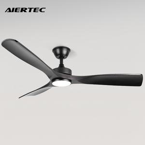 Modern Indoor Smart 52 Inch 3 Blades Black Dc Motor Led <b>Ceiling</b> Fan Lamp and <b>Remote</b> <b>Control</b> for Home Living Room and Bedroom - Product Image 1