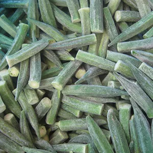 Iqf กระเจี๊ยบเขียวแช่แข็งผักสีเขียวตัดสำหรับผู้ซื้อ