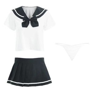 Tenue d'écolière sexy, uniforme japonais JK, costume de marin séduisant, jupe courte tendance, ensemble provocateur pour boîte de nuit. - Product Image 5