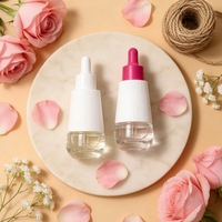 Flacon en verre de luxe de 30 ml avec bouchon - Emballage professionnel pour sérum capillaire, flacon compte-gouttes pour soins de la peau