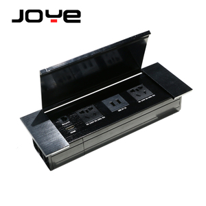 Boîte de table escamotable pour table de conférence avec prise escamotable et chargeur USB - Product Image 2