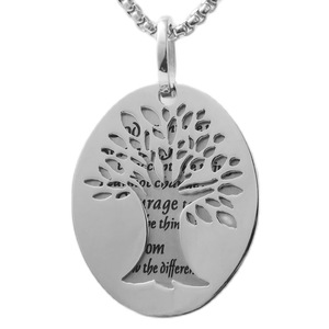 Yunnique – collier avec pendentif arbre de vie en acier inoxydable pour hommes, cadeau, motif végétal géométrique, 12088 - Product Image 5
