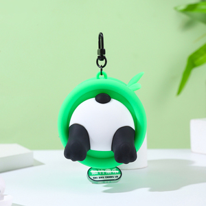 3D <b>Cartoon</b> Soft Silicone Panda Women Kids Silicone Bag Pouch Portable Coin Purse Mini Pouch Wallet with Keychain <b>Ring</b> Holder - Product Image 4