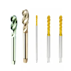 General Purpose Spiral Fluted Tap Machine taps for ISO metric threads HSS-Co Helix flute Tap Helix point and Long Shank taps