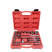 Newstar – Jeu de douilles à cliquet professionnelles de haute qualité CRV 1/2'' 1/4'' pour bricolage, profondes, en boîte de fer rouge, chromées noires, personnalisables OEM