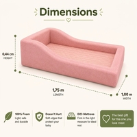 2026 Neues Design Bestes Holzfreies Montessori Kleinkinderbett-Sofa mit Maßgefertigter Matratze Komplett Schaumstoff Kinder-Bodenbett für Schlafzimmer