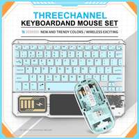 Set de Ratón Mecánico Inalámbrico con Retroiluminación RGB de 7 Colores, Ultra Delgado, Conexión USB para Tablet, Juegos y Android, en Stock