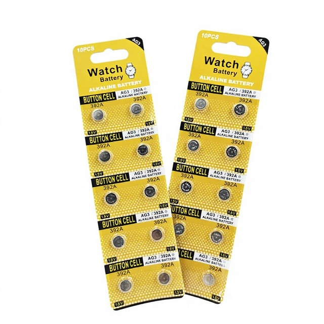 Alkaline Button Cell Batteries LR44/AG3/LR41/AG10/AG13/LR54/LR1130/L1154 Watch & Toy Card-Packed Batteries