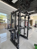 Tout-en-un Smith Machine Ultimate Home Gym Training System Multi-Functional Squat Rack Bench Barbell Plates for Exercise