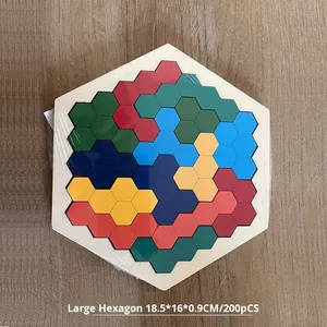 Ensemble de puzzles en bois Tangram géométrique, <span class=keywords><strong>jeu</strong></span> de logique 3D, 14 ans et plus, jouet éducatif familial, blocs de puzzle - Product Image 6