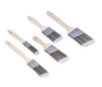 Chine Fabrication Qualité Professionnelle 5 Pcs 4pcs Pinceau Pack Manche En Bois Angle Sash Pinceau Mur Brosse
