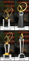 Nuevo diseño personalizado de gama alta Crystal Golf Award y trofeos Metal Gold Sport Trophy Cup