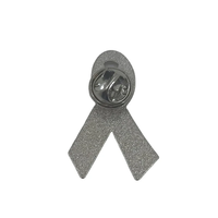 Broche en alliage plaqué argent avec ruban jaune de sensibilisation à la grossesse, badge élégant