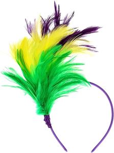 For Women Favors Carnival Accessory Head Hoop Party Supplies Mardi Gras <b>Headband</b> With <b>Feathers</b> Decoration - Product Image 2