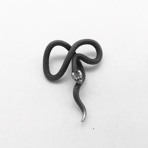 Punk Hip-Hop Style Ferocious Venomous Snake Pendant, Trendy <b>Titanium</b> Steel Retro Venomous Snake Necklace Pendant Men's Jewelry - Product Image 6