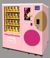 Nieuwe commerciële 24-uurs intelligente desktop-automaat voor verse fruitsmoothies met QR-codelezer