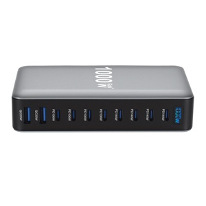 สถานีจ่ายไฟแบบตั้งโต๊ะ GaN กำลังสูง 1000W 10 พอร์ต USB-<span class=keywords><strong>C</strong></span> ชาร์จเร็ว สำหรับโทรศัพท์มือถือ แล็ปท็อป และแท็บเล็ต - Product Image 4