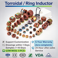 Bobine d'inductance toroïdale OEM ODM à noyau annulaire, bobinage personnalisé de 20A à 200A pour onduleur solaire, UPS, chargeur de VE