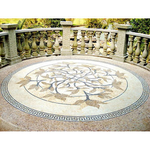 कस्टम पत्थर पदक पैटर्न precut फर्श पक्की सड़क करनेवाला प्राकृतिक पत्थर ग्रेनाइट संगमरमर पदक आउटडोर - Product Image 4