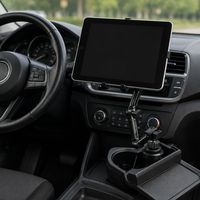 Support de tablette pour voiture, en aluminium, réglable à 360°, pour iPad, téléphone, caméra, robuste, sans perçage