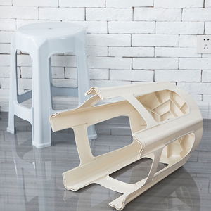 <b>Plastic</b> <b>Stool</b> 25cm Minimalist Stackable Living Room Chair - Product Image 3