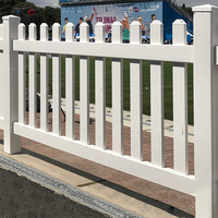 Vente en gros Clôture ouverte en vinyle blanc PVC facile à assembler Modèle 3D décoratif de jardin pour cours intérieures