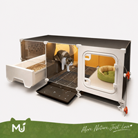 Villa pour chat en plastique transparent solide, modulable, multifonctionnelle, avec compartiments, tailles personnalisées, pour un espace de vie intégré - Vente en gros