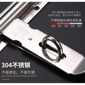 304 Stainless Steel Door Bolt Thickened Anti Theft Surface Mounted Wooden Door <b>Latch</b> - Product Image 2