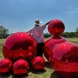Pelota Inflable Holográfica Grande, <span class=keywords><strong>Globo</strong></span> Brillante Reflectante de PVC, Bola de Espejo Inflable Gigante - Product Image 1