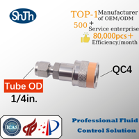 Swagelok 316 Connecteurs rapides interopérables haute pression forgés en acier inoxydable Raccord à compression QS-QC4-B-400K2 filetage BSP