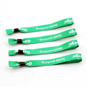 Pulseras de Tela Impresas de Un Solo Uso al por Mayor con Hebilla de Plástico de Lujo y Cinta Decorativa para Eventos, Moda y Deportes - Product Image 2
